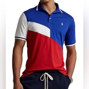 Polo by Ralph Lauren Blue and Red Polos with Sporty Style